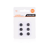 LIVINGbasics LVB LR44 Battery Charger LR44 Battery Alkaline 1 5V Button Coin Cell Batteries 6 Pack LIVINGbasics
