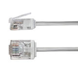 No Brand Cab CAT6UTM 6INWH Cat6 6a Network Ethernet Cable Cat6 UTP Micro Thin Molded Patch Cable 32AWG Riser CMR White 6 inch