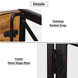 Moustache MOFW CD 18142 Writing Desks Shelves Industrial Folding Computer Desk Moustache