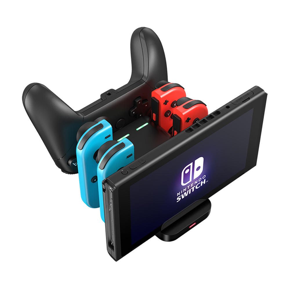 6 in 1 Charging Station for Nintendo Switch, Support 4 JoyCon Handles