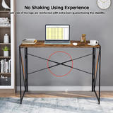 Moustache MOFW CD 18142 Writing Desks Shelves Industrial Folding Computer Desk Moustache