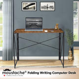 Moustache MOFW CD 18142 Writing Desks Shelves Industrial Folding Computer Desk Moustache