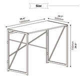 Moustache MOFW CD 18142 Writing Desks Shelves Industrial Folding Computer Desk Moustache