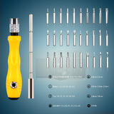 Crownman Cab HT 0605606 Tool Sets Precision Magnetic Repair Screwdriver Set 32 in 1 with Extension Rod and Easy Carry Case