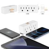 PrimeCables Cab LA 11 Power Strip Multi Plug Outlet Extender with 3 Electrical Outlets 3 Prong Wall Charger PrimeCables