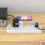 PrimeCables Cab WSS 612 Surge Protector Power Strip Surge Protector Power Strip with 12 Outlets 4 USB Ports 1 Type C Port 172