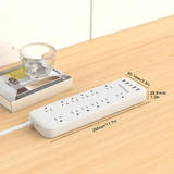 PrimeCables Cab WSS 612 Surge Protector Power Strip Surge Protector Power Strip with 12 Outlets 4 USB Ports 1 Type C Port 172