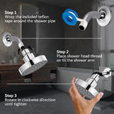 LIVINGbasics LVB FC SH8622 CR Keyboards 4 Bathroom Luxury Round Rainfall Shower Head With Powerful Water Pressure LIVINGbasic
