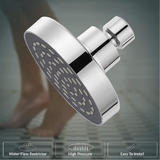 LIVINGbasics LVB FC SH8622 CR Keyboards 4 Bathroom Luxury Round Rainfall Shower Head With Powerful Water Pressure LIVINGbasic