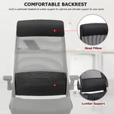 Moustache MOFC MC 1088E deals centre High Back Mesh Office Chair with Cushioning Headrest Lumbar Support Black Moustache