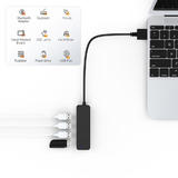 PrimeCables NET BLU CX H2042A G2 USB Hubs 4 Port USB 2 0 Ultra Slim Data Hub Splitter with 5V Micro USB Power Port Black Prim
