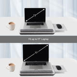 PrimeCables Cab PC 08321 Laptop Stand Tablet Phone Mounts Laptop Lap Desk with Tablet Slot Retractable Left Right Mouse Tray 