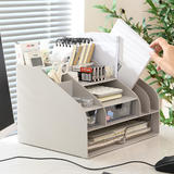 Moustache MOS A 6523 Desk File Organizer Multi Compartment Desk Organizer for Files and Stationery Moustache