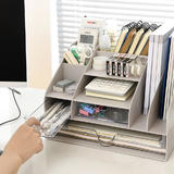 Moustache MOS A 6523 Desk File Organizer Multi Compartment Desk Organizer for Files and Stationery Moustache