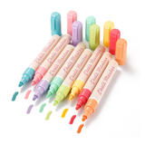 Other Brands SMQ606 8 Markers Liquid Chalk Markers Reversible Tip Chisel Bullet 8 Assorted Colors