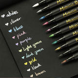 Other Brands SMQ1302 10 Markers Metallic Marker Pens 10 Assorted Colors Fine Point Tip