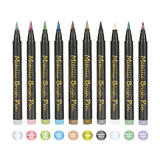 Other Brands SMQ1302 10 Markers Metallic Marker Pens 10 Assorted Colors Fine Point Tip