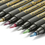 Other Brands SMQ1302 10 Markers Metallic Marker Pens 10 Assorted Colors Fine Point Tip