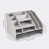 Moustache MOS A 6523 Desk File Organizer Multi Compartment Desk Organizer for Files and Stationery Moustache