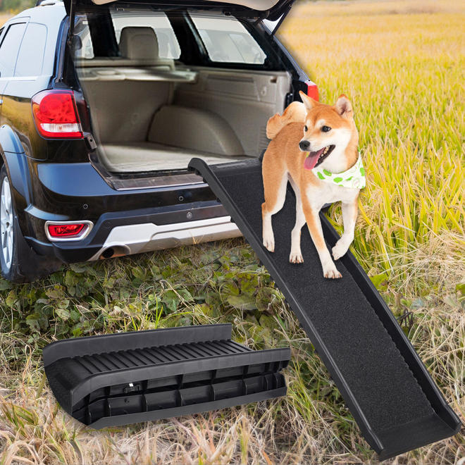Portable Folding Car Dog Ramp for Large Dogs, Black – LIVINGbasics®