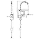 LIVINGbasics LVB FC 2H07S ORB Kitchen Faucet High Arc Single Handle Single Lever Spring Kitchen Sink Faucet With Pull Out Spr