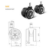 Other Brands CW 60 20CH 5PK Chair Accessories Universal Office Chair Casters Set of 5