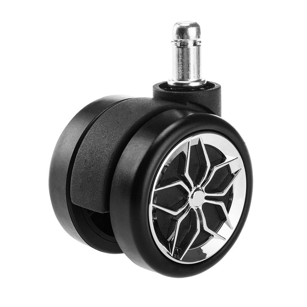 Universal Office Chair Casters, Set of 5, Black