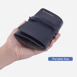 PrimeCables PC Y65437 BL Cable Ties Hook Loop Leather Travel Charger Cord Roll Organizer Electronic Accessories Management Pr