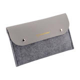PrimeCables PC YY0915 GR Cable Ties Hook Loop Wool Felt Leather Electronics Accessories Organizer Pouch Cable Storage Bag Pri