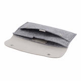 PrimeCables PC YY0915 GR Cable Ties Hook Loop Wool Felt Leather Electronics Accessories Organizer Pouch Cable Storage Bag Pri