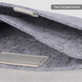PrimeCables PC YY0915 GR Cable Ties Hook Loop Wool Felt Leather Electronics Accessories Organizer Pouch Cable Storage Bag Pri