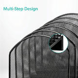 Moustache MOS JE0701 Desk File Organizer Metal Mesh Tiered File Sorter 5 Sections Letter to Legal Size Files Black Moustache