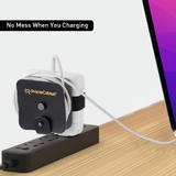 PrimeCables PC YYCO BK Cables Chargers Leather Travel Cord Winder Organizer for MacBook Air PrimeCables
