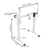 PrimeCables Cab pc 08293 Standing Desk Desk Converter Sit Stand Single Motor Adjustable Height Tiltable tabletop Desk Frame E