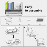 PrimeCables Cab PC 08288 Stand Desk Ergonomic Accessories Desktop organizer Storage drawer Standalone bookend with Soft grip 