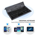 Other Brands BK06 Keyboards Bluetooth Keyboard Case for iPad and Phone Rechargeable Black