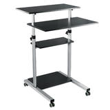 PrimeCables Cab PC 08237 Standing Desk Desk Converter HEIGHT ADJUSTABLE MULTI PURPOSE MOBILE WORKSTATION PrimeCables