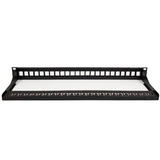 No Brand Cab PP 24KSU 1U Unloaded Patch Panel 24 port Keystone Patch Panel 19 Rackmount 1U with Cable Manager Unshielded UnlU