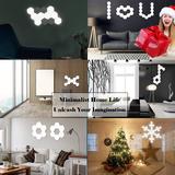 Other Brands JE Q03 Atmosphere Light Table Light Hexagon Smart LED Touch Switch Wall Light DIY Combination Light With 6 Panel