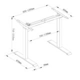 PrimeCables Cab ET101 BK G3 openbox Standing Desk Desk Converter Electric Sit to Stand Adjustable Desk Riser Frame Table Top 
