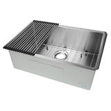 LIVINGbasics LVB KS3018R 3A openbox Kitchen Appliances 30 Inch Undermount Single Bowl 16 Gauge Stainless Steel Kitchen Sink 3