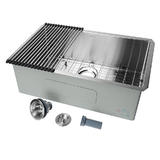 LIVINGbasics LVB KS3018R 3A openbox Kitchen Appliances 30 Inch Undermount Single Bowl 16 Gauge Stainless Steel Kitchen Sink 3