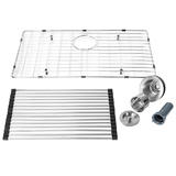 LIVINGbasics LVB KS3018R 3A openbox Kitchen Appliances 30 Inch Undermount Single Bowl 16 Gauge Stainless Steel Kitchen Sink 3