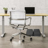 Moustache MOS F6064 Chair Accessories Ergonomic Adjustable Office Footrest with 2 Separate Foot Panels Black Moustache