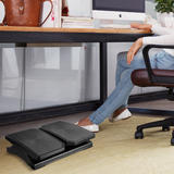 Moustache MOS F6064 Chair Accessories Ergonomic Adjustable Office Footrest with 2 Separate Foot Panels Black Moustache