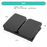 Moustache MOS F6064 Chair Accessories Ergonomic Adjustable Office Footrest with 2 Separate Foot Panels Black Moustache