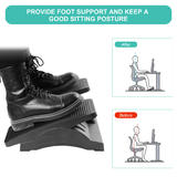 Moustache MOS F6067 Chair Accessories Ergonomic Under Desk Footrest with Center Massage Roller for Sitting Posture Correction