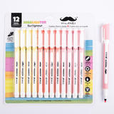 Other Brands HY270200 12PK Highlighters 3 Pastel Colors Highlighter with Versatile Chisel Tip for Highlighting 12 Pack