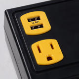 PrimeCables Cab LTS CS05 2U Home Decoration 3 in 1 Heavy Duty Workshop 10 Outlets Power Strip with 2 LED Lights and 2 USB Por