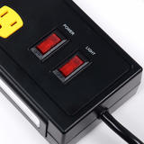 PrimeCables Cab LTS CS05 2U Home Decoration 3 in 1 Heavy Duty Workshop 10 Outlets Power Strip with 2 LED Lights and 2 USB Por
